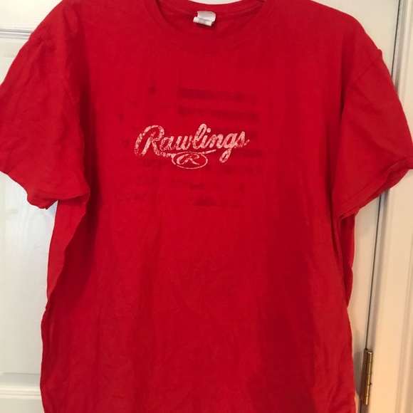 Rawlings Baseball 2XL Red T-Shirt - Picture 1 of 3